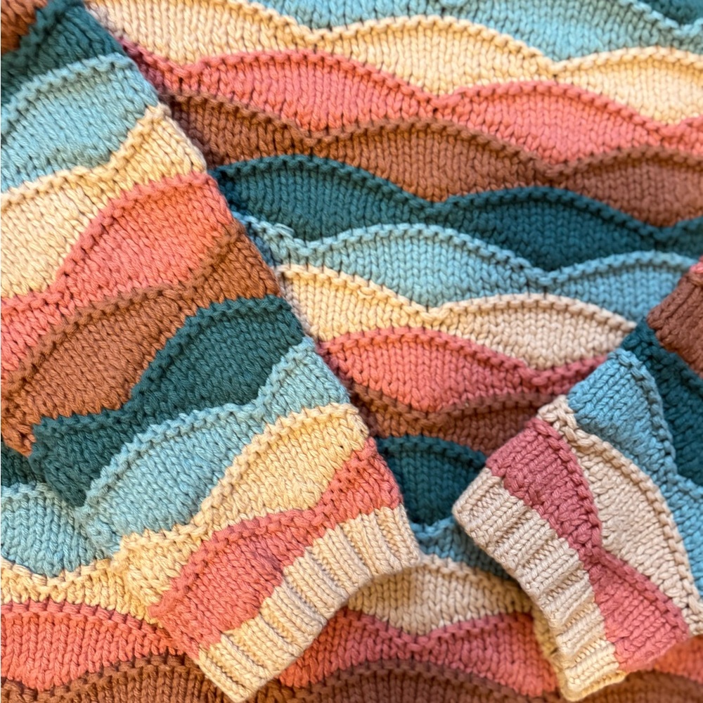 CHADWICKS Wave Stitch Sweater, SMALL - Picture 3 of 6